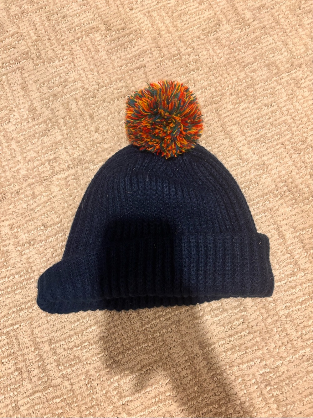 Urban outfitters blue beanie with pompom